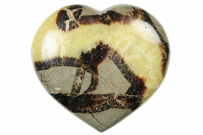 Polished Septarian Heart - Madagascar #205174